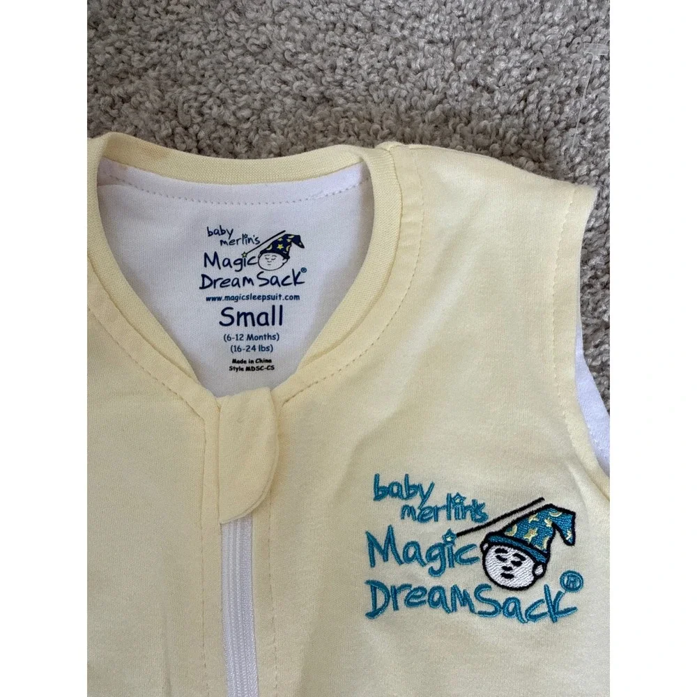 Baby Merlin's Magic DreamSack Small 6-12 Months Yellow Cotton Sleep Sack MDSC-CS